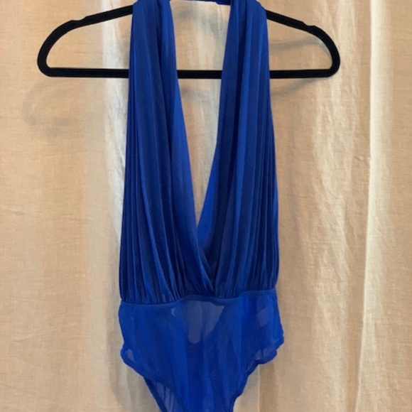 Banjul Tops Sexy Back Electric Blue Bodysuit Poshmark
